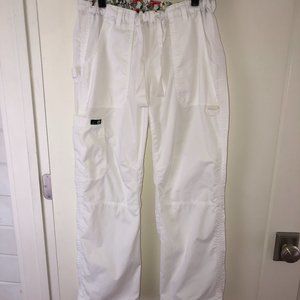 Koi Lindsey scrub pants sz S petite EUC #701P white